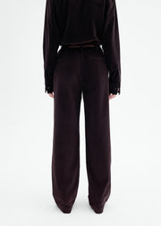 Corduroy Wide Leg Pant - Chocolate - CO Collections